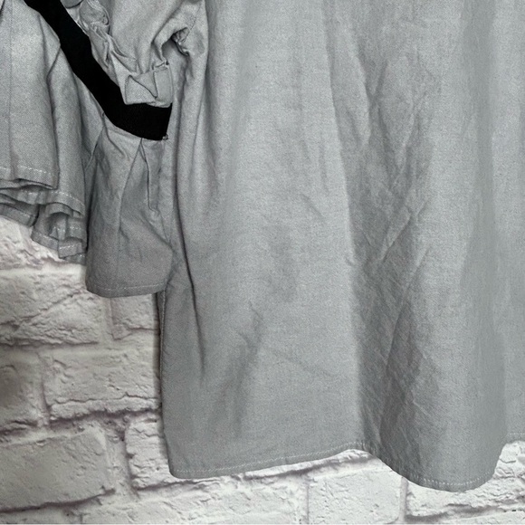 Chepè Blue Ruffle Sleeve 100% Cotton Top - Picture 9 of 16